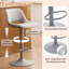 Swivel Adjustable Height Bar Stools, Faux Leather Upholstered Counter Stools, Modern Pub Stools-1858775187