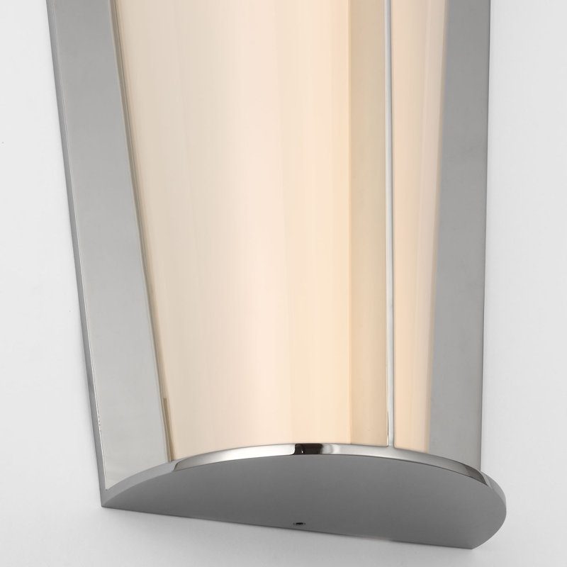 Barbara Barry Phinn 12" Tapered Sconce, Polished Nickel, Steel