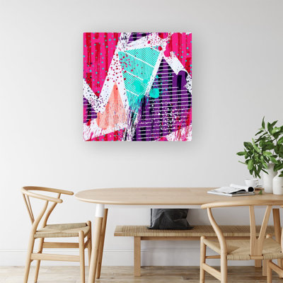 SHABBY GEOMETRIC PATTERN - Wrapped Canvas Print