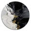 Edd Black Splash Paint Art I - peinture abstraite murale ronde en métal-88629032