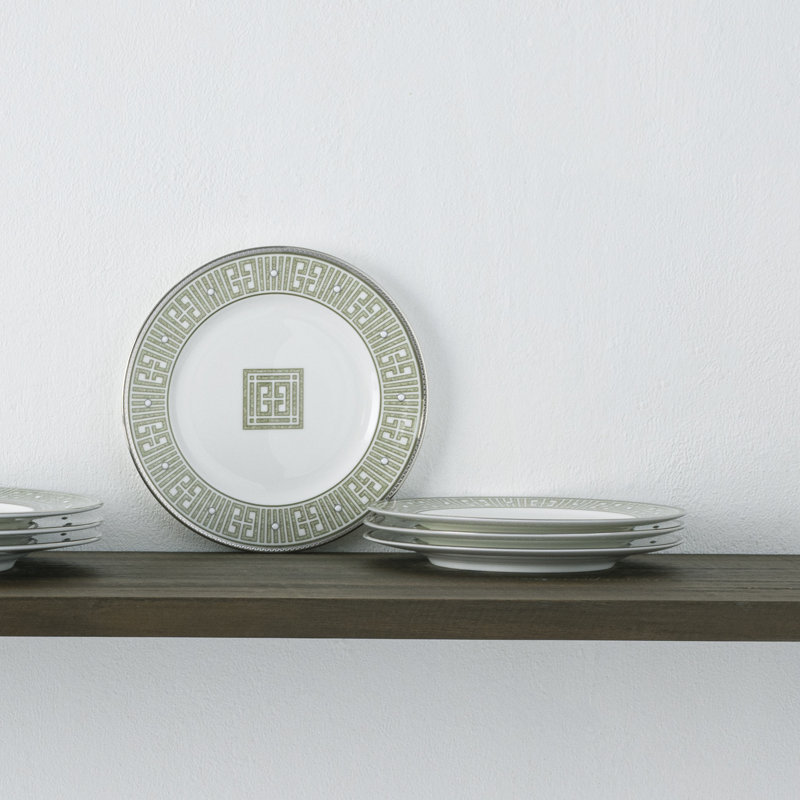 Noritake Infinity Bread & Butter/Appetizer Plates, 6-1/2", Green Platinum