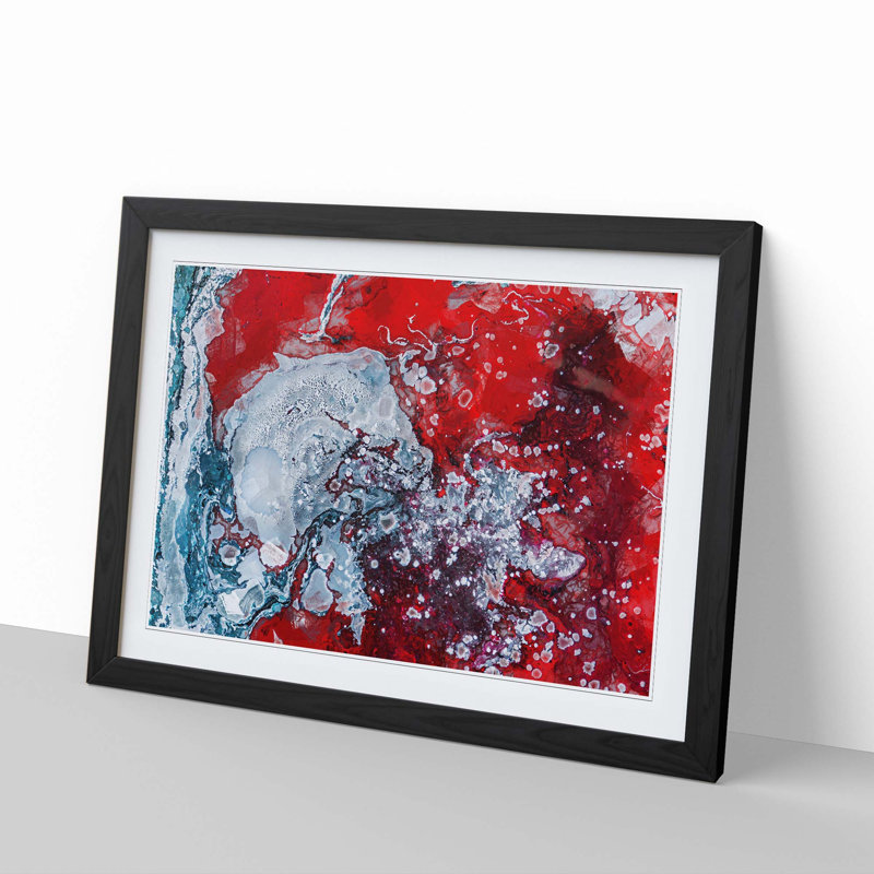 Wild Life in Abstract - Framed Print, 60cm H x 91cm W x 2cm D, Black