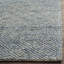 Tapis géométrique bleu en laine et coton tissé à la main Tulane-19503549