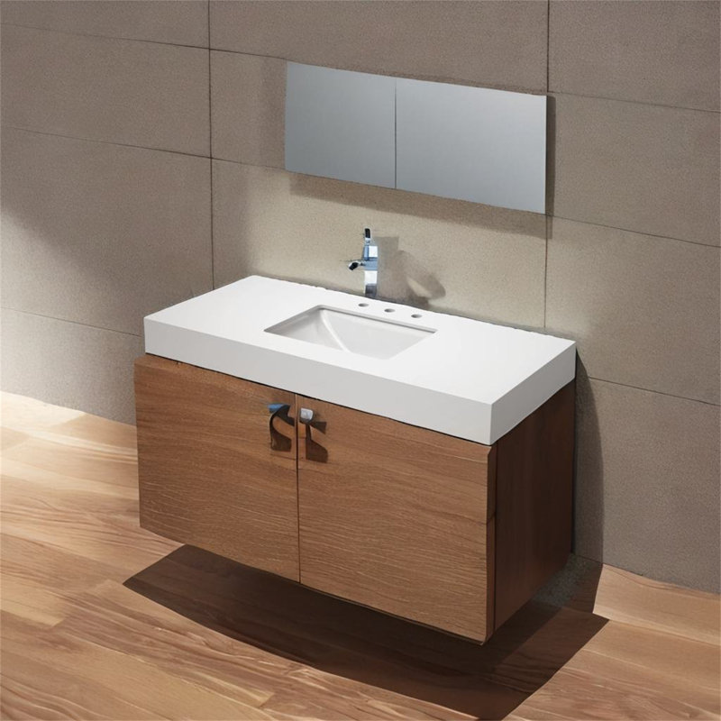 49'' Marble Single Bathroom Vanity Top with Sink