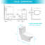 Toilette haute en céramique avec double chasse - installation de salle de bain une et expérience de fonctionnement confortable