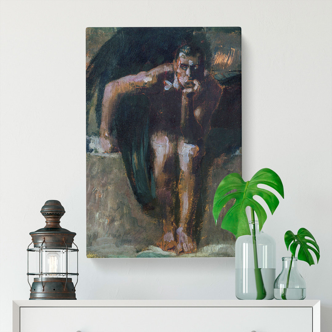 Lucifer Vol.2 by Franz Von Stuck - Wrapped Canvas