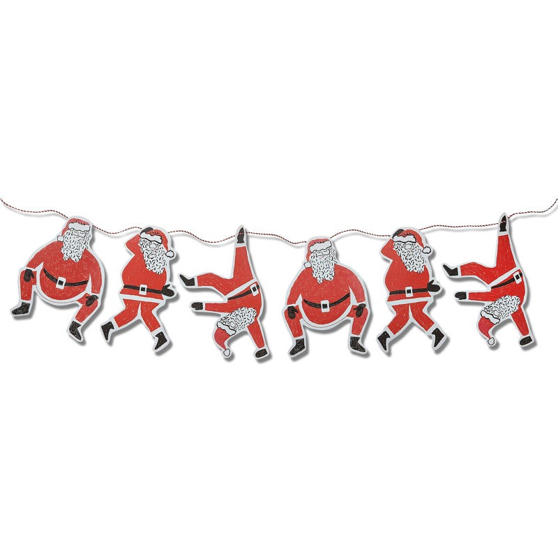 Paper Dancing Santa Garland