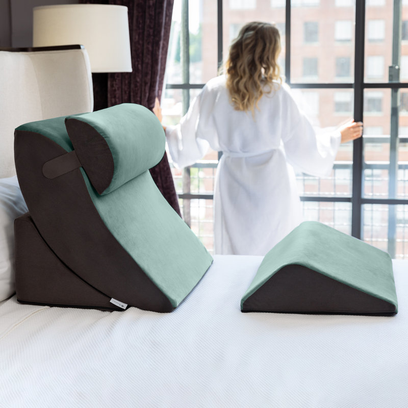 Sage and Gray Orthopedic Support Wedge Pillow System