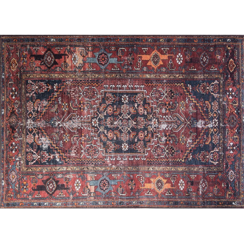 Premium Machine Washable Carpet, 4.6 x 6.2 Feet, 100% Polyester, 1850 g/m² | Pile Height: 0.2 Inches | Eco-Friendly Recycled Poly Cotton Underside | Perfect for Living Room, Bedroom, and High-Traffic Areas