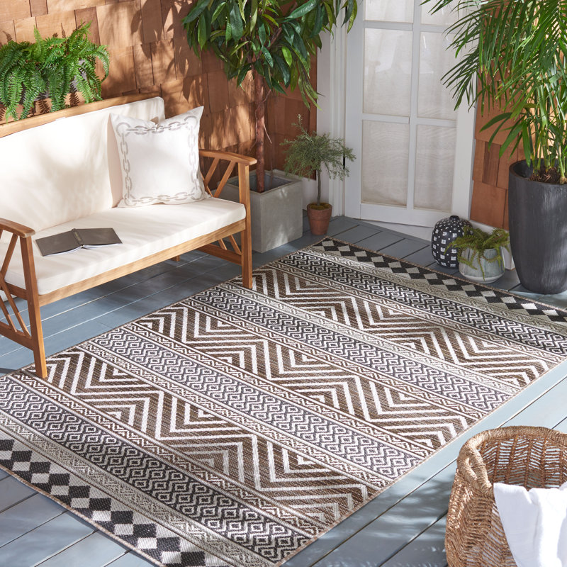 Jontrell Performance Southwestern Indoor/Outdoor Area Rug, Rectangle 5'5" x 7'7"
