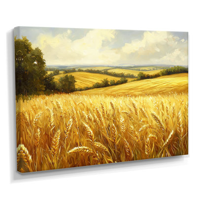 Countryside Golden Fields In Summer Light III - Countryside Wall Art