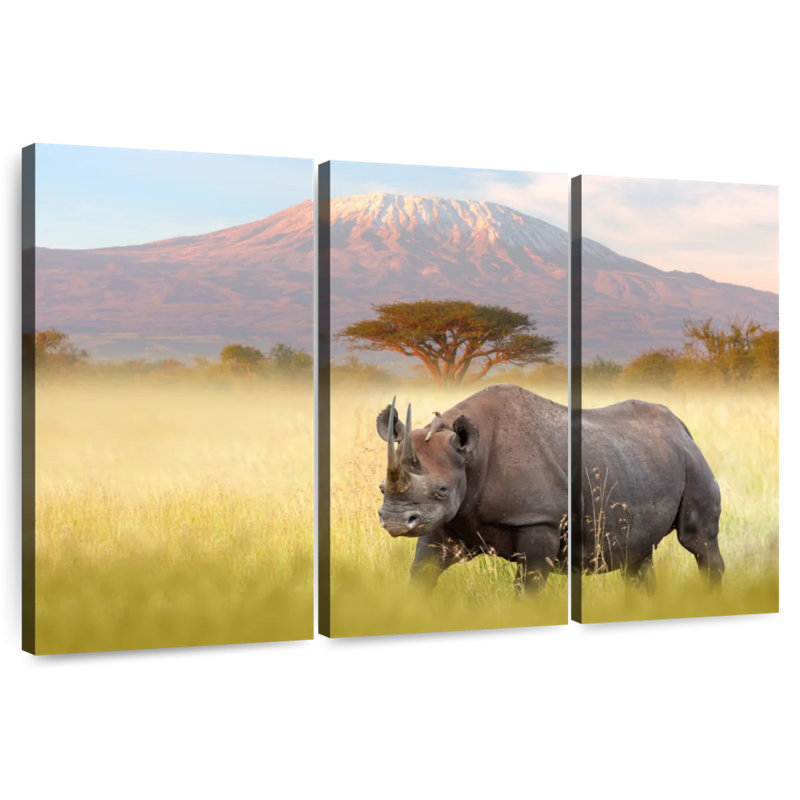 Rhinocéros Hosking Amboseli, H 36 po x l 57 po