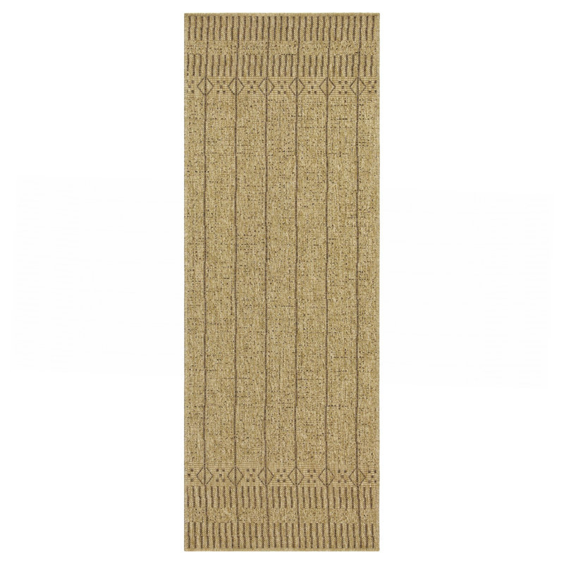Mocha Indoor/Outdoor Area Rug, Runner 2'7" x 7'3"
