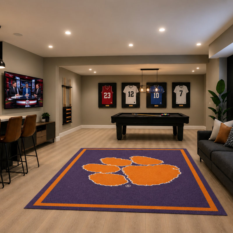 L'esprit de l'Université de Clemson, 3'10"x5'4" Rectangle