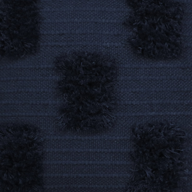 Housse et insert de coussin carré 100% coton, Bleu marine