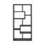 Geometric, Cappuccino 10-Shelf Bookcase, And Particle Board, Scratch- Finish, Tip-Over Restraint Construction,