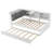 Sturdy Wood Daybed Platform Bed | Storage Headboard, Rotatable Shelf & Trundle for Guest Rooms-255346994-255346993