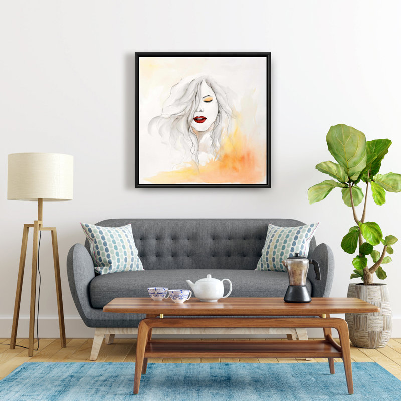 " Woman With Red Lips "