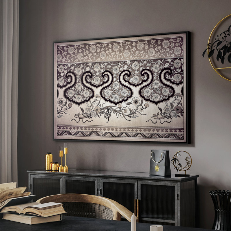 Rétro abstrait - XXV, Toile avec cadre flottant noir, H 27 po x l 41 po x P 1,5 po