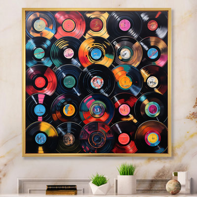 Colorful Vinyl Records Melodies III - Vinyl Records Wall Art
