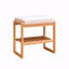 Banc de rangement pour chaussures, bois massif naturel, étagère de rangement en bois de hêtre avec coussin éponge à rebond élevé