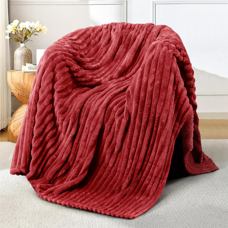 Jeté pour lit double grand lit réversible 400 GSM, Rouge