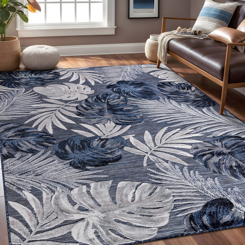 Chartier Machine Woven Floral Area Rug, Rectangle 10' x 14'