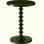 Black circular wooden side table