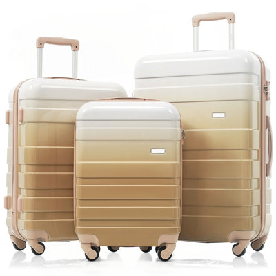 Ensembles de bagage 3 pièces en ABS rigide avec serrure TSA 20 po x 24 po x 28 po