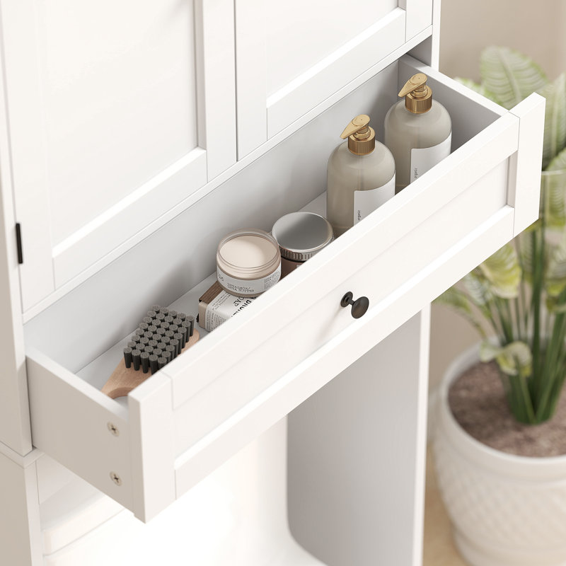 Armoire de rangement au-dessus de la toilette avec tiroir