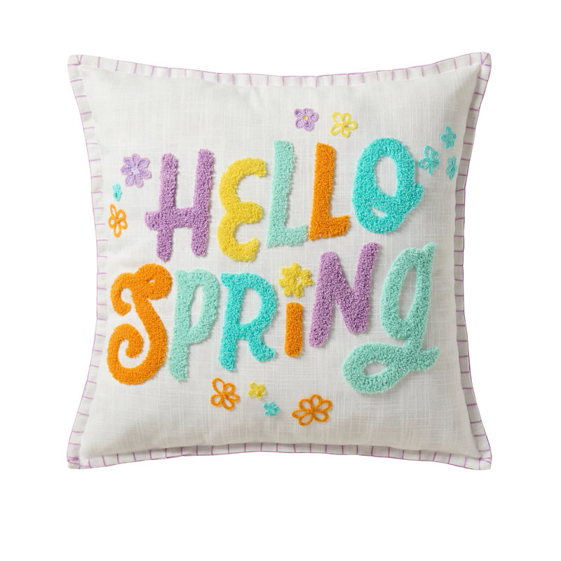 Hallmark 18" x 18" Multicolor Hello Spring Decorative Pillow