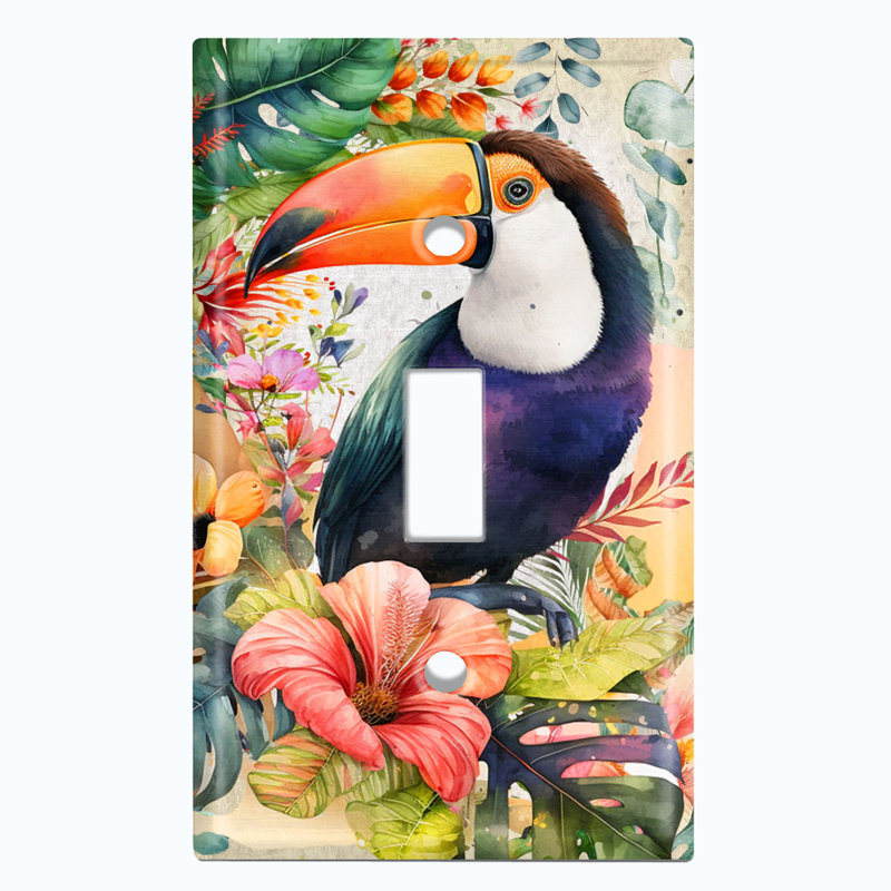 Plaque murale d'interrupteur à bascule Toucan