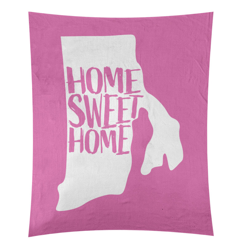 Tapisserie murale Home Sweet Rhode Island, H 104 po x l 88 po, Rose