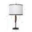 Ensemble de lampes de table 24 po noir / brun Earlsboro