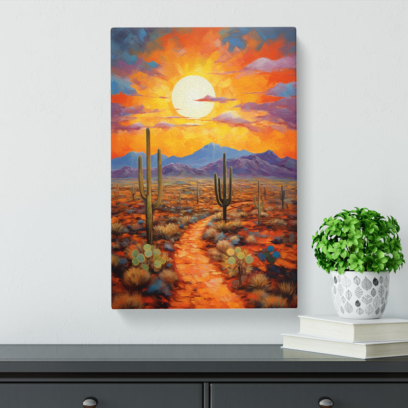 Desert Impressionism No.2 - Wrapped Canvas Print, 50cm H x 35cm W x 3cm D
