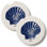 Paquet de 2 sous-verres de voiture en pierre absorbante Scallop