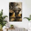 «Elephant Sunset», reproduction sur toile-499663165