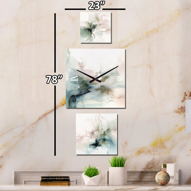 Mabilia - Horloge moderne en marbre multipanel pour décor de salon