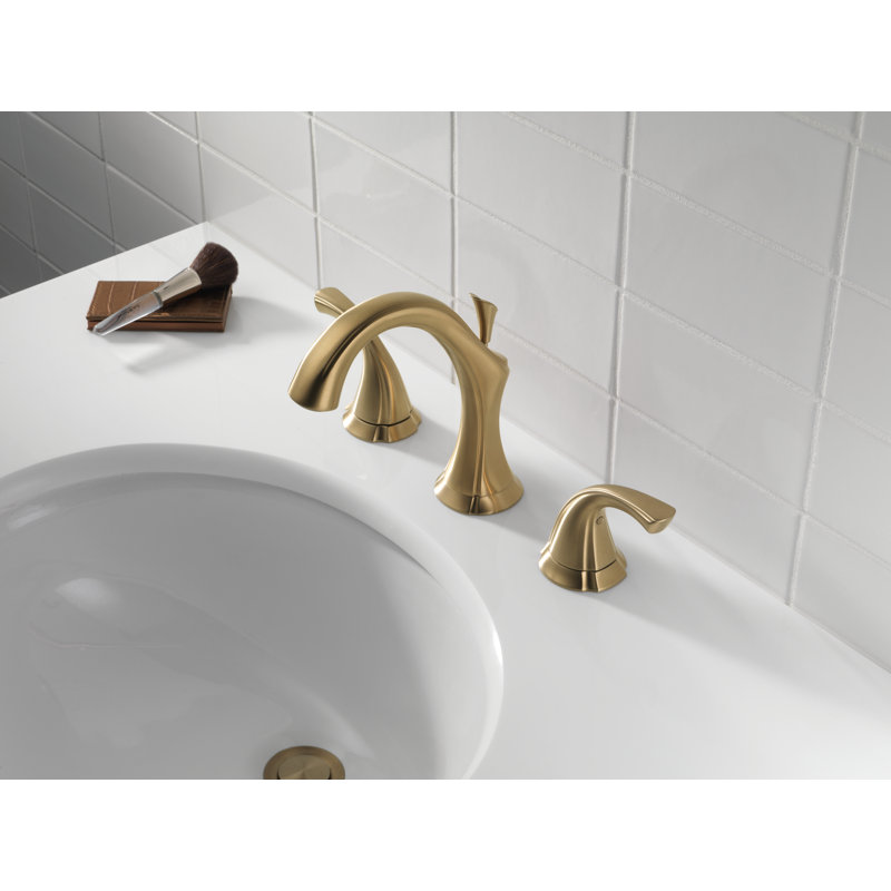 Addison Widespread Bathroom Faucet with Drain Assembly, Brilliance Champagne Bronze
