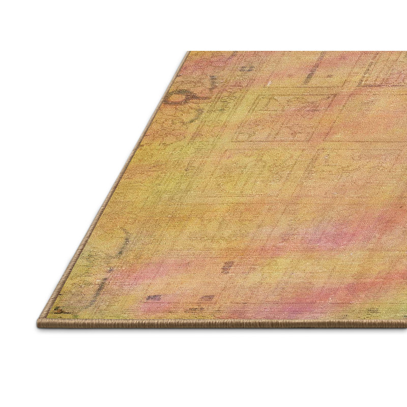 Tapis décoratif multicolore à motif abstrait, Rectangle de 2 pi x 3 pi