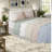 Elegant Blue Scalloped Bedding Sets, Microfiber Comfort, Farmhouse Style