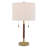 Aspen Brass Wood Table Lamp
