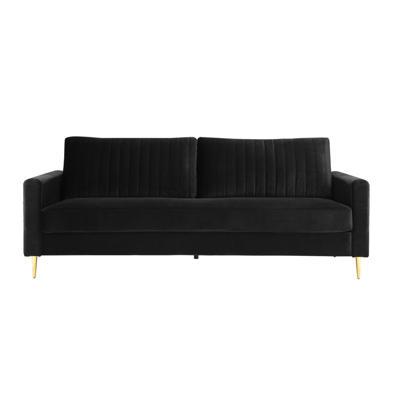 Maricopa 2 - Piece Velvet Living Room Set, Black