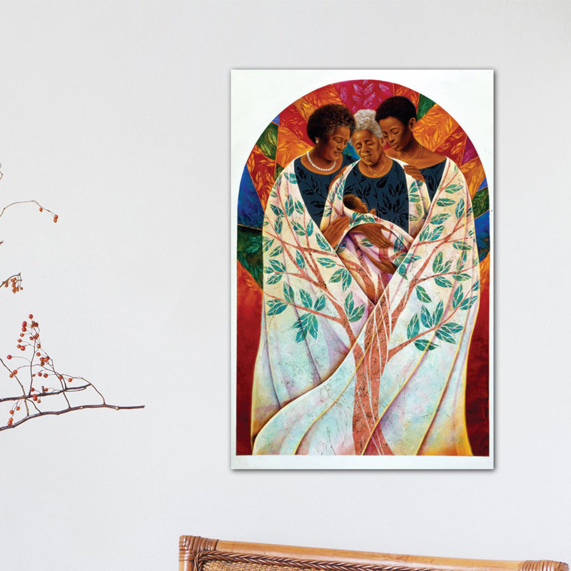 «Family Tree» par Keith Mallett, impression sur toile, H 18 po x l 12 po x P 1,5 po, Toile tendue, Pas de tapis