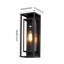 Classic Outdoor Wall Sconce 1 Light in Matte Black Rectangular-1311338416