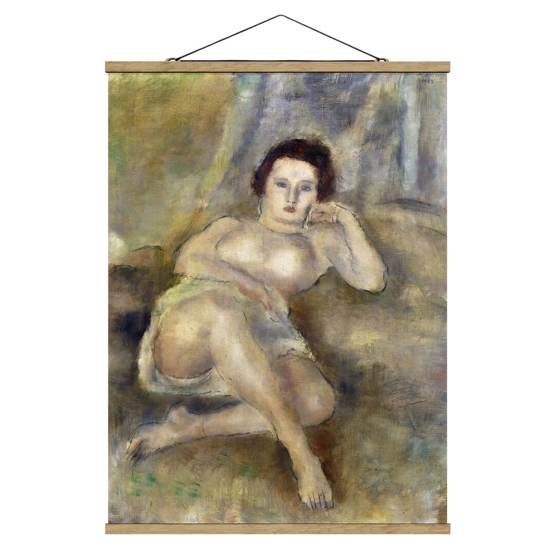 Grafikdruck Reclining Young Woman von Jules Pascin