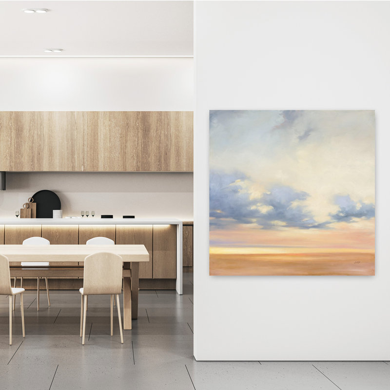 Art contemporain abstrait bleu, H 48 po x l 48 po