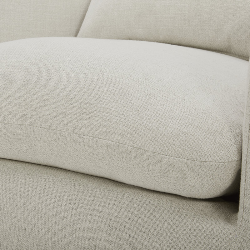 Fauteuil d'appoint pivotant rembourré Menta, Lin Performance Effie