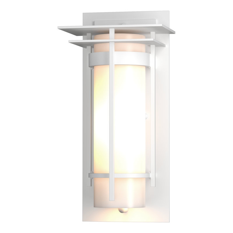 Plafonnier encastré d'extérieur à 1 ampoule Banded, H 12,5 po x l 6 po x P 4,7 po, Blanc côtier