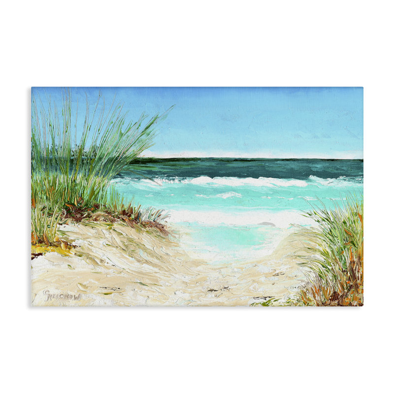 Art mural sur toile Tropical Beach View par Christine Reichow, H 30 po x l 45 po